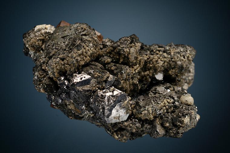 SPHALERITE with CALCITE and ANDRADITE